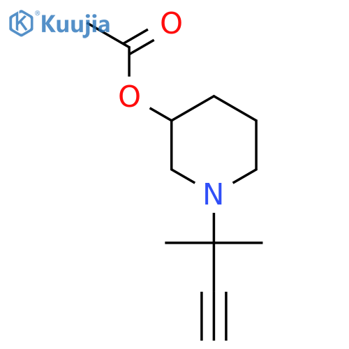 1-(2-methylbut-3-yn-2-yl)piperidin-3-yl acetate structure
