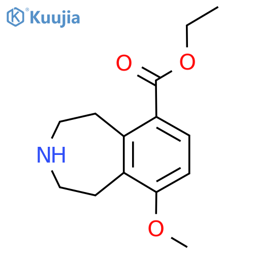 ethyl 9-methoxy-2,3,4,5-tetrahydro-1H-3-benzazepine-6-carboxylate structure