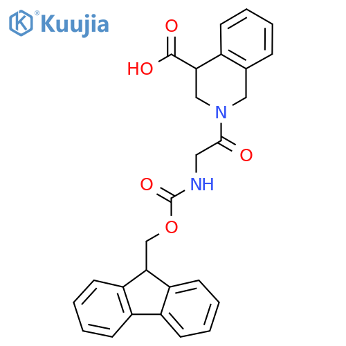 2-2-({(9H-fluoren-9-yl)methoxycarbonyl}amino)acetyl-1,2,3,4-tetrahydroisoquinoline-4-carboxylic acid structure