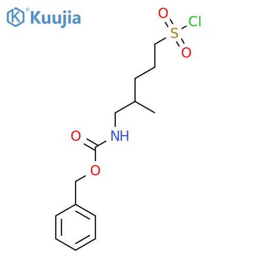 benzyl N-5-(chlorosulfonyl)-2-methylpentylcarbamate structure