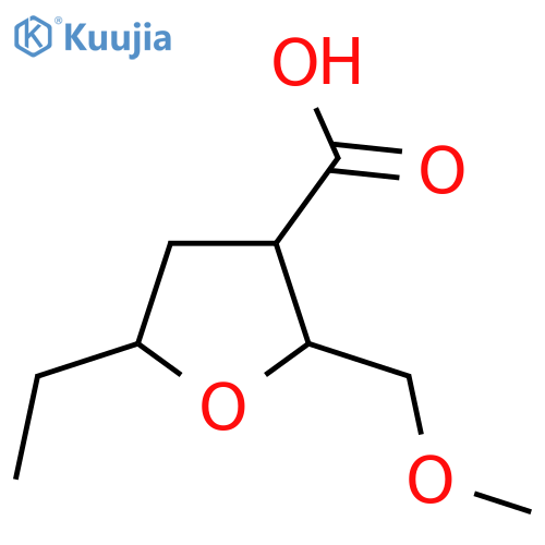 5-ethyl-2-(methoxymethyl)oxolane-3-carboxylic acid structure
