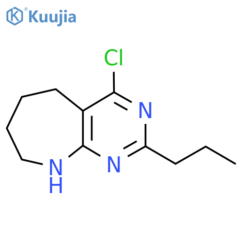 4-chloro-2-propyl-5H,6H,7H,8H,9H-pyrimido4,5-bazepine structure