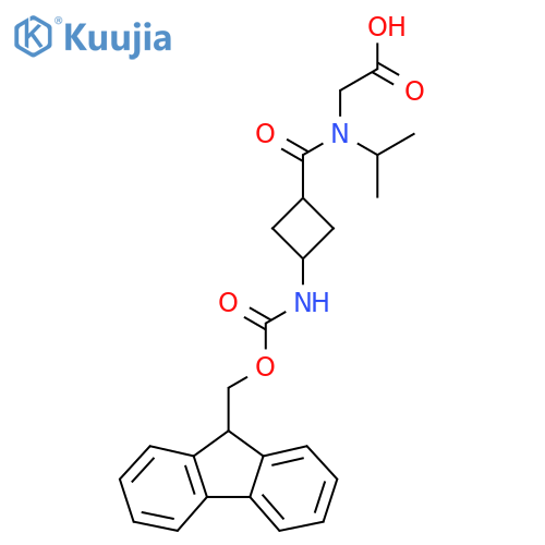 2-{1-3-({(9H-fluoren-9-yl)methoxycarbonyl}amino)cyclobutyl-N-(propan-2-yl)formamido}acetic acid structure