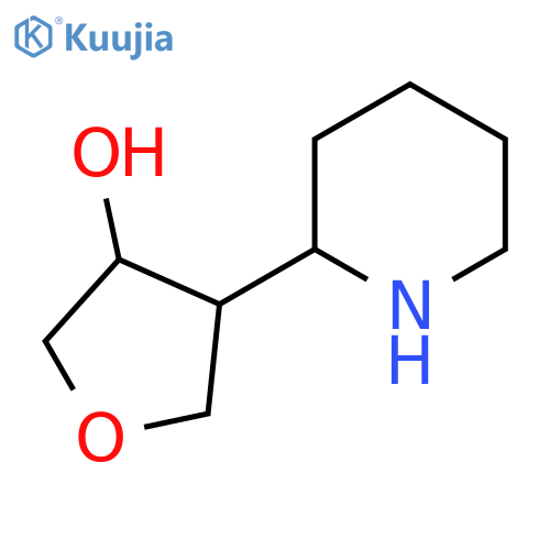 4-(piperidin-2-yl)oxolan-3-ol structure
