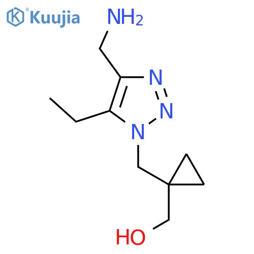 (1-{4-(aminomethyl)-5-ethyl-1H-1,2,3-triazol-1-ylmethyl}cyclopropyl)methanol structure