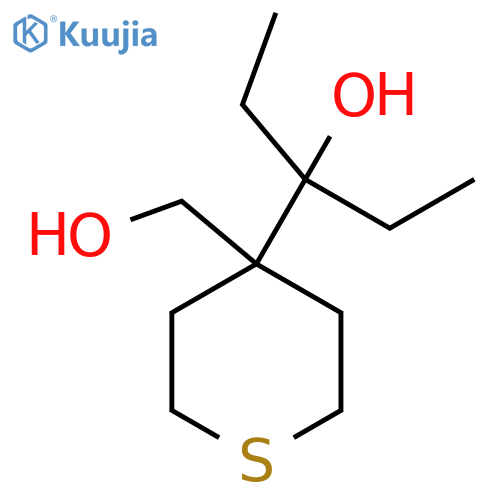 3-4-(hydroxymethyl)thian-4-ylpentan-3-ol structure
