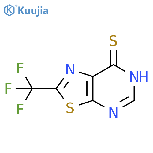 2-(trifluoromethyl)-1,3thiazolo5,4-dpyrimidine-7-thiol structure