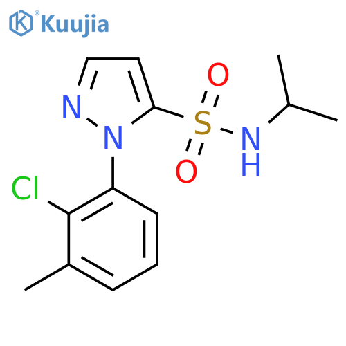 1-(2-chloro-3-methylphenyl)-N-(propan-2-yl)-1H-pyrazole-5-sulfonamide structure