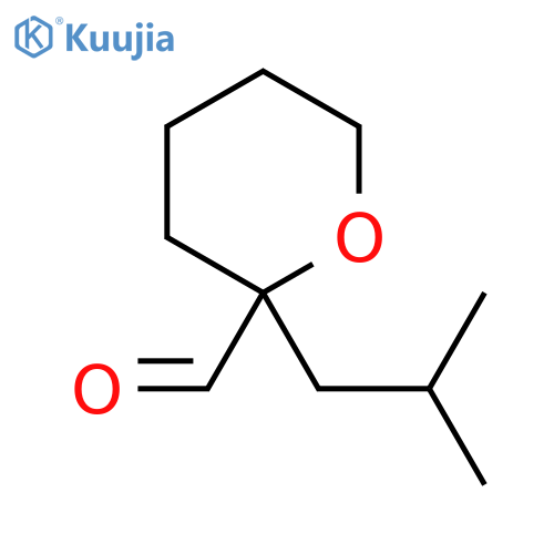 2-(2-methylpropyl)oxane-2-carbaldehyde structure