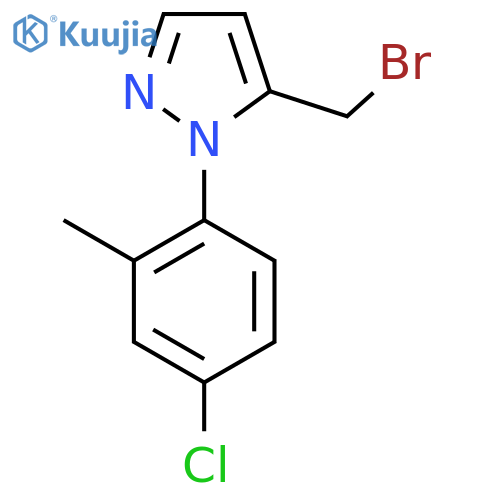 5-(bromomethyl)-1-(4-chloro-2-methylphenyl)-1H-pyrazole structure