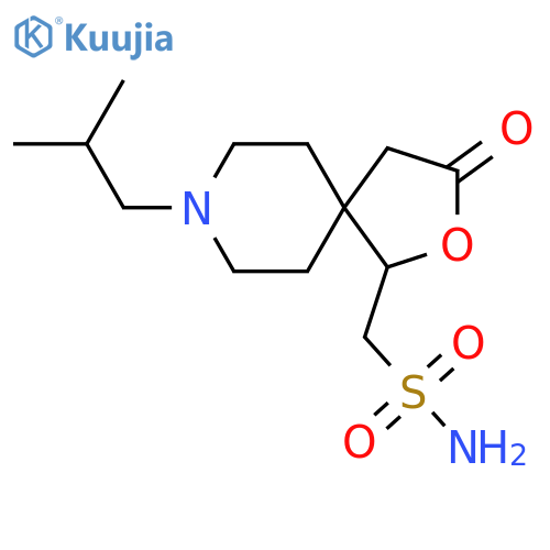 8-(2-methylpropyl)-3-oxo-2-oxa-8-azaspiro4.5decan-1-ylmethanesulfonamide structure