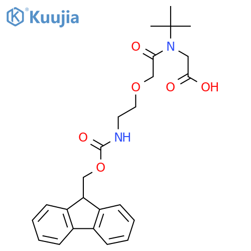 2-{N-tert-butyl-2-2-({(9H-fluoren-9-yl)methoxycarbonyl}amino)ethoxyacetamido}acetic acid structure