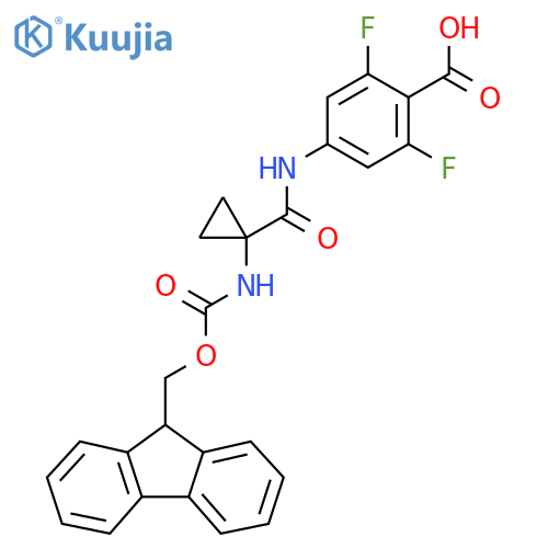4-1-({(9H-fluoren-9-yl)methoxycarbonyl}amino)cyclopropaneamido-2,6-difluorobenzoic acid structure