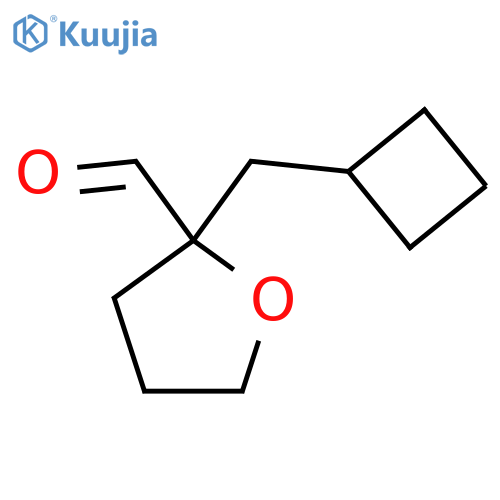 2-(cyclobutylmethyl)oxolane-2-carbaldehyde structure