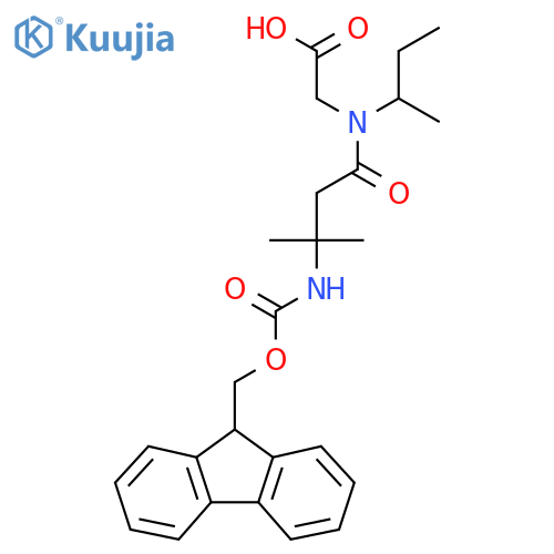 2-N-(butan-2-yl)-3-({(9H-fluoren-9-yl)methoxycarbonyl}amino)-3-methylbutanamidoacetic acid structure
