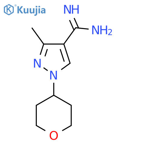3-methyl-1-(oxan-4-yl)-1H-pyrazole-4-carboximidamide structure
