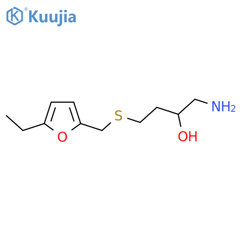 1-amino-4-{(5-ethylfuran-2-yl)methylsulfanyl}butan-2-ol structure