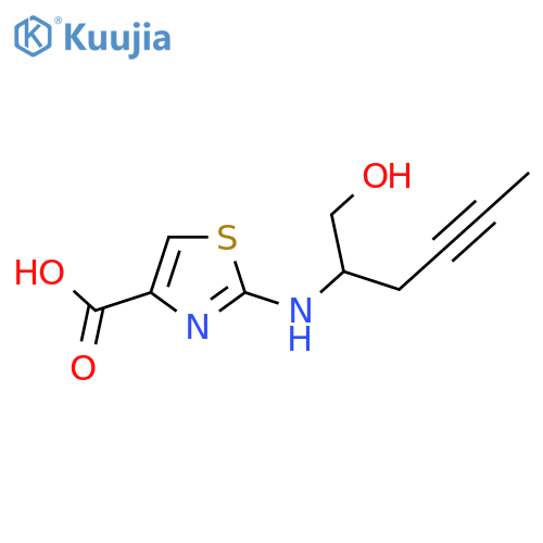 2-(1-hydroxyhex-4-yn-2-yl)amino-1,3-thiazole-4-carboxylic acid structure