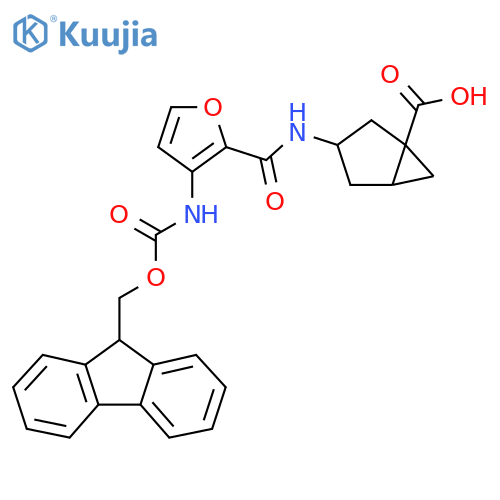 3-3-({(9H-fluoren-9-yl)methoxycarbonyl}amino)furan-2-amidobicyclo3.1.0hexane-1-carboxylic acid structure