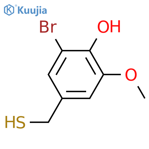 2-bromo-6-methoxy-4-(sulfanylmethyl)phenol structure