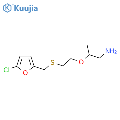 2-(2-{(5-chlorofuran-2-yl)methylsulfanyl}ethoxy)propan-1-amine structure