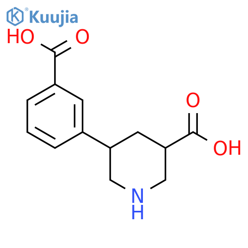 5-(3-carboxyphenyl)piperidine-3-carboxylic acid structure