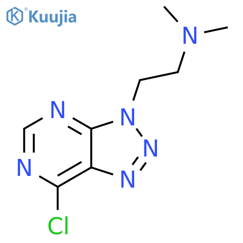 (2-{7-chloro-3H-1,2,3triazolo4,5-dpyrimidin-3-yl}ethyl)dimethylamine structure