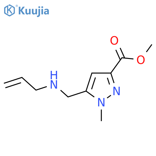 methyl 1-methyl-5-{(prop-2-en-1-yl)aminomethyl}-1H-pyrazole-3-carboxylate structure
