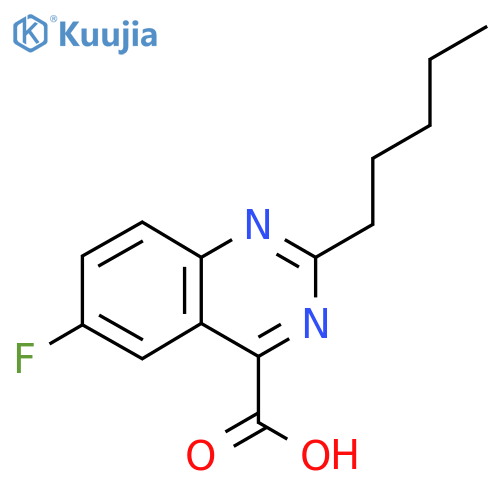 6-fluoro-2-pentylquinazoline-4-carboxylic acid structure
