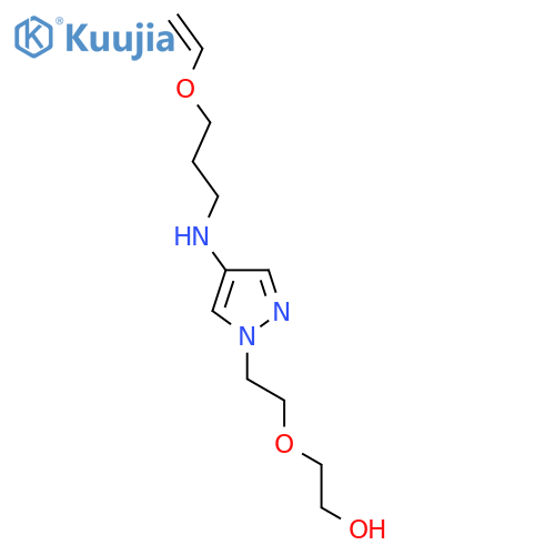 2-2-(4-{3-(ethenyloxy)propylamino}-1H-pyrazol-1-yl)ethoxyethan-1-ol structure