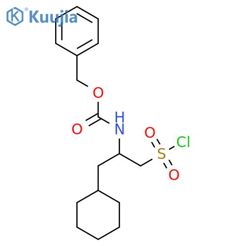 benzyl N-1-(chlorosulfonyl)-3-cyclohexylpropan-2-ylcarbamate structure