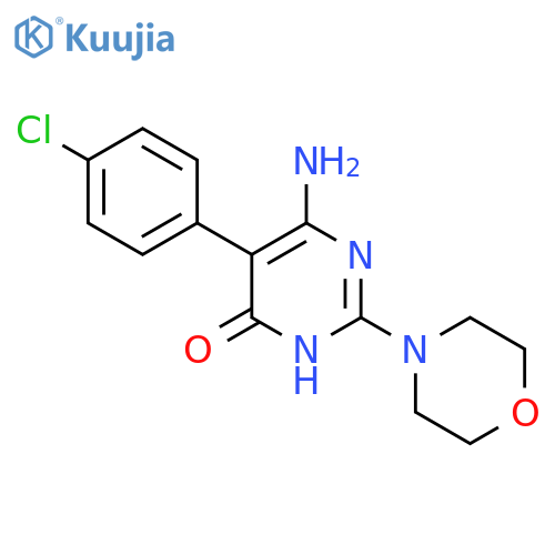 6-Amino-5-(4-chlorophenyl)-2-(morpholin-4-yl)-3,4-dihydropyrimidin-4-one structure