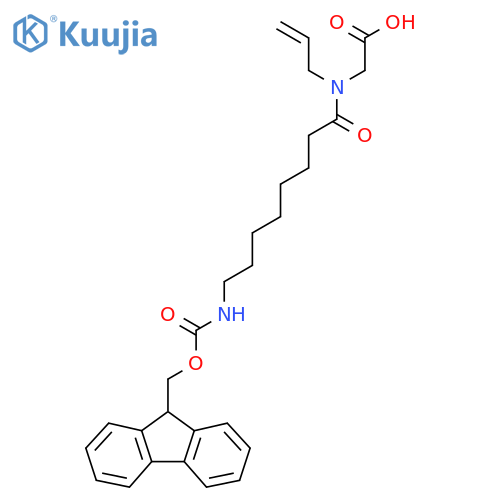 2-8-({(9H-fluoren-9-yl)methoxycarbonyl}amino)-N-(prop-2-en-1-yl)octanamidoacetic acid structure