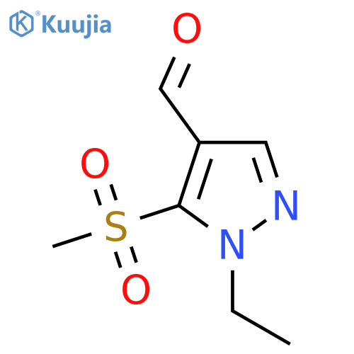 1-ethyl-5-methanesulfonyl-1H-pyrazole-4-carbaldehyde structure