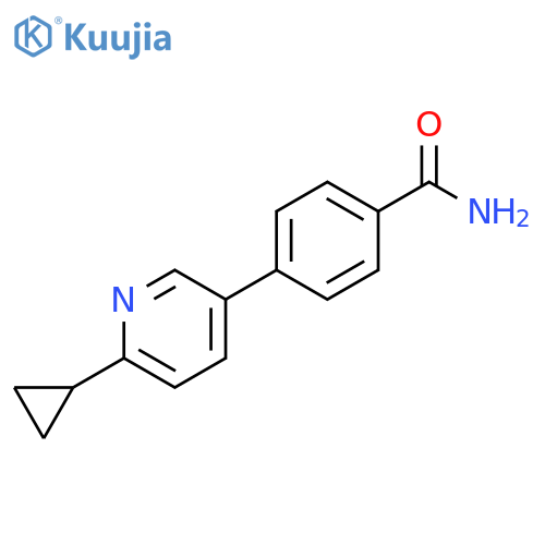 4-(6-cyclopropylpyridin-3-yl)benzamide structure