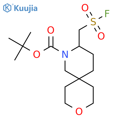 tert-butyl 3-(fluorosulfonyl)methyl-9-oxa-2-azaspiro5.5undecane-2-carboxylate structure