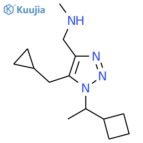 {1-(1-cyclobutylethyl)-5-(cyclopropylmethyl)-1H-1,2,3-triazol-4-ylmethyl}(methyl)amine structure