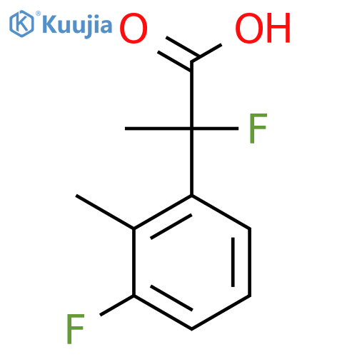2-fluoro-2-(3-fluoro-2-methylphenyl)propanoic acid structure