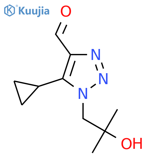 5-cyclopropyl-1-(2-hydroxy-2-methylpropyl)-1H-1,2,3-triazole-4-carbaldehyde structure