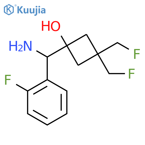 1-amino(2-fluorophenyl)methyl-3,3-bis(fluoromethyl)cyclobutan-1-ol structure