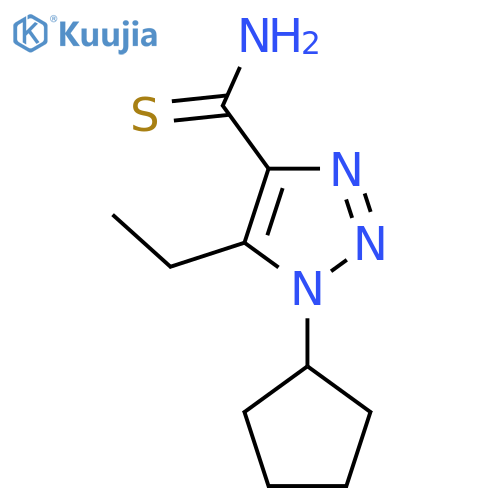 1-cyclopentyl-5-ethyl-1H-1,2,3-triazole-4-carbothioamide structure