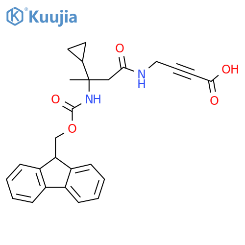 4-3-cyclopropyl-3-({(9H-fluoren-9-yl)methoxycarbonyl}amino)butanamidobut-2-ynoic acid structure