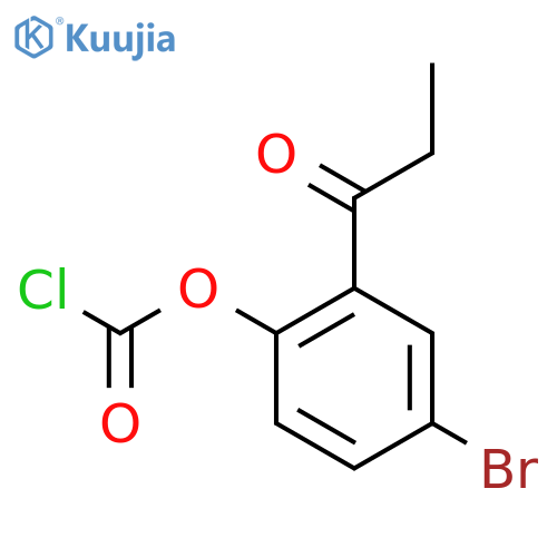 4-bromo-2-propanoylphenyl chloroformate structure