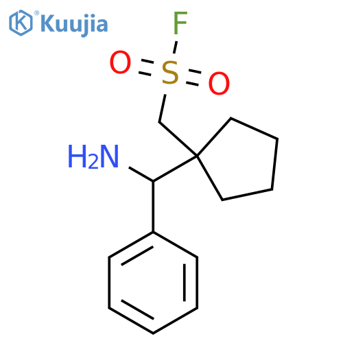 {1-amino(phenyl)methylcyclopentyl}methanesulfonyl fluoride structure