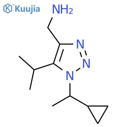 1-(1-cyclopropylethyl)-5-(propan-2-yl)-1H-1,2,3-triazol-4-ylmethanamine structure