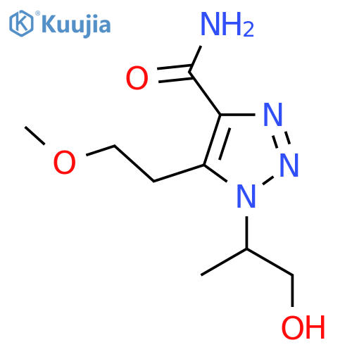 1-(1-hydroxypropan-2-yl)-5-(2-methoxyethyl)-1H-1,2,3-triazole-4-carboxamide structure