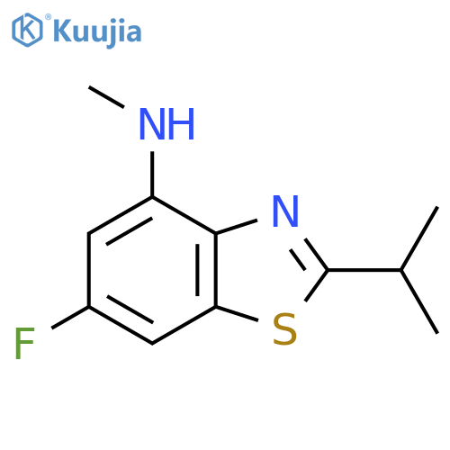 6-fluoro-N-methyl-2-(propan-2-yl)-1,3-benzothiazol-4-amine structure
