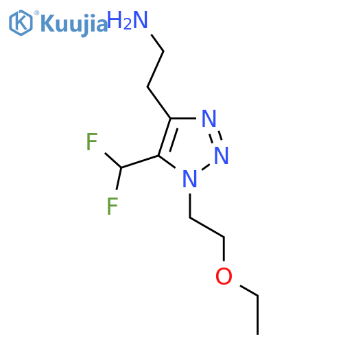2-5-(difluoromethyl)-1-(2-ethoxyethyl)-1H-1,2,3-triazol-4-ylethan-1-amine structure