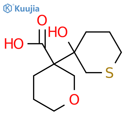 3-(3-hydroxythian-3-yl)oxane-3-carboxylic acid structure