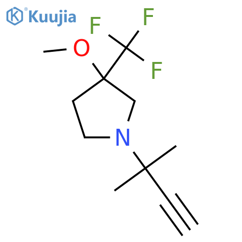 3-Methoxy-1-(2-methylbut-3-yn-2-yl)-3-(trifluoromethyl)pyrrolidine structure